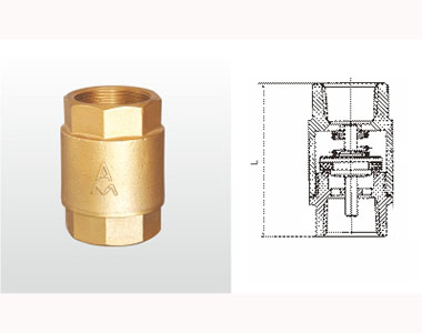 埃美柯黃銅立式止回閥結構圖